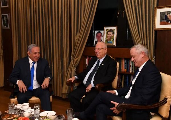 شام مشترک نتانیاهو با گانتس و رئیس رژیم صهیونیستی