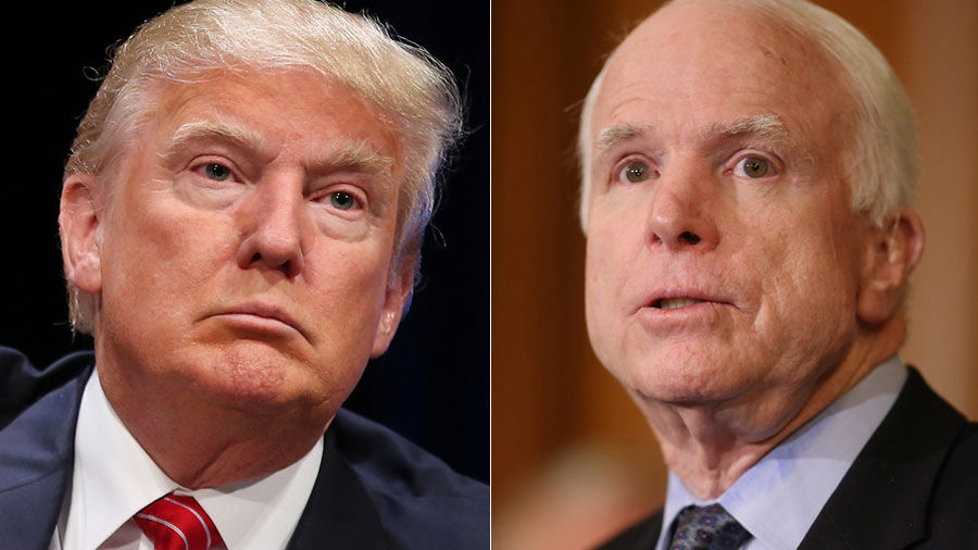 دونالد ترامپ در صورت مرگ احتمالی مک‌کین، به خاکسپاری دعوت نمی‌شود