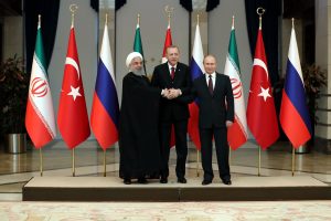 حسن روحانی در نشست سران ترکیه، روسیه و ایران سخنرانی کرد / تحولات عفرین برنامه برخی قدرت‌ها برای تجزیه سوریه است / کنترل این مناطق باید در اختیار ارتش سوریه قرار بگیرد