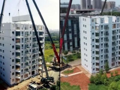 ساخت ساختمان‌های ده طبقه در ۲۸ ساعت
