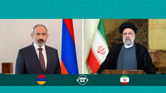 گفتگوی تلفنی نخست وزیر ارمنستان با رئیس جمهور ایران